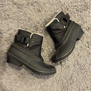 SOREL Winter Fancy Ankle Rain Snow Buckle Duck Boots Size US 6.5